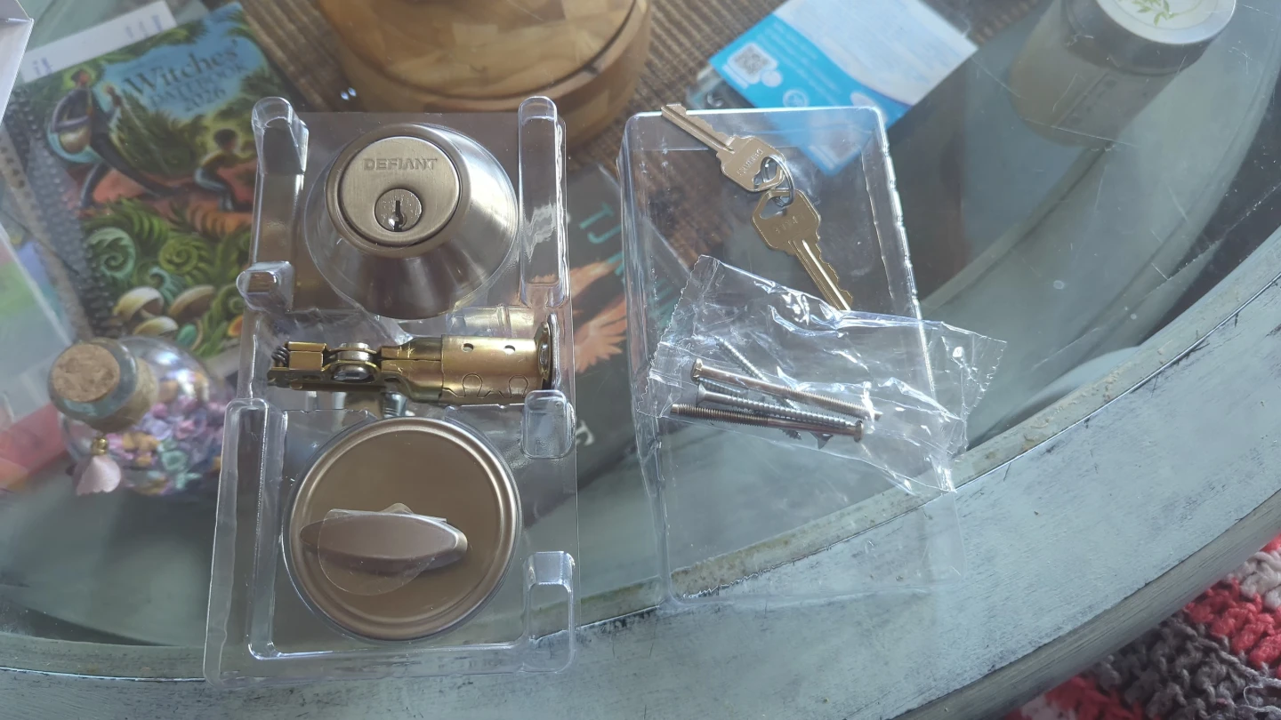 Defiant Single Cylinder Satin Nickel Deadbolt - photo 2
