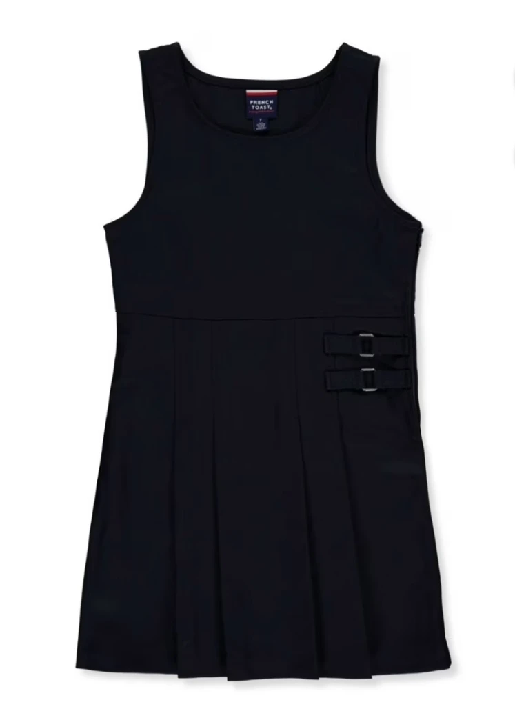 French Toast Girls Black Pleated Jumper Dress Size 7