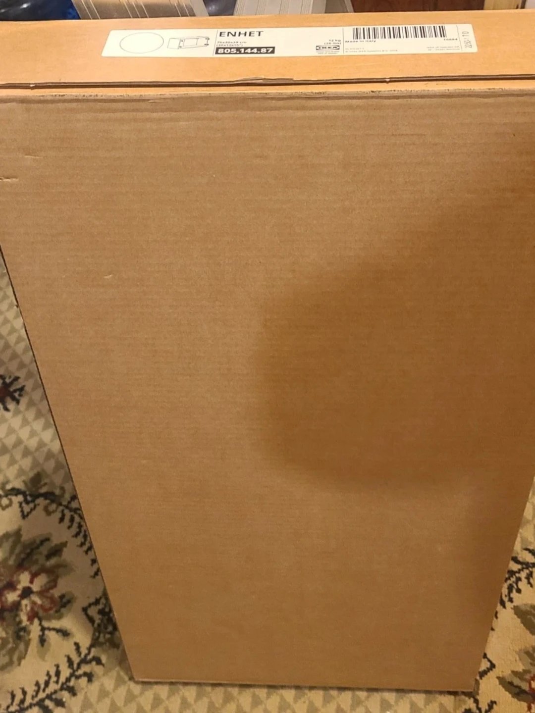 New IKEA ENHET shelf unit in box.