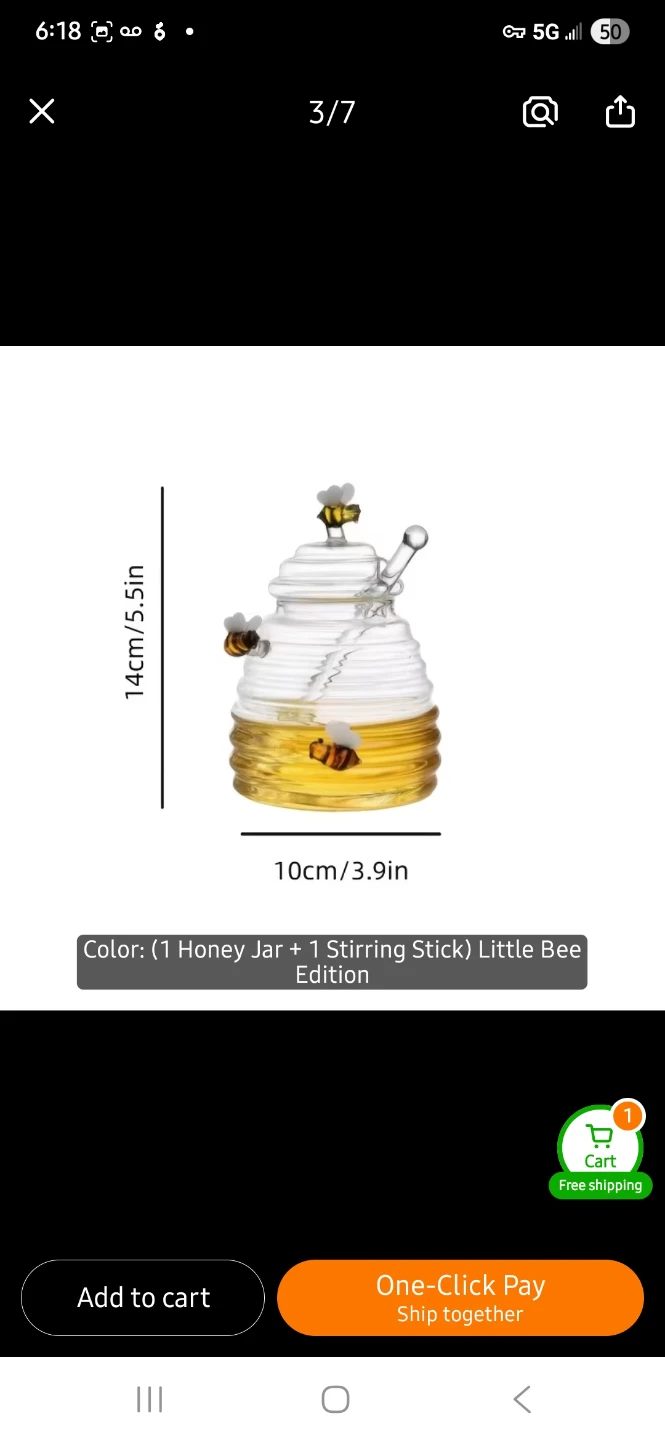 NEW Little Bee Glass Honey Jar with 2 Stirring Sticks 🐝 - photo 2