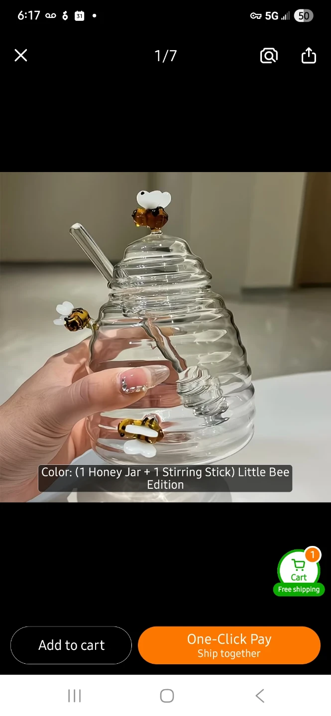 NEW Little Bee Glass Honey Jar with 2 Stirring Sticks 🐝 - photo 4