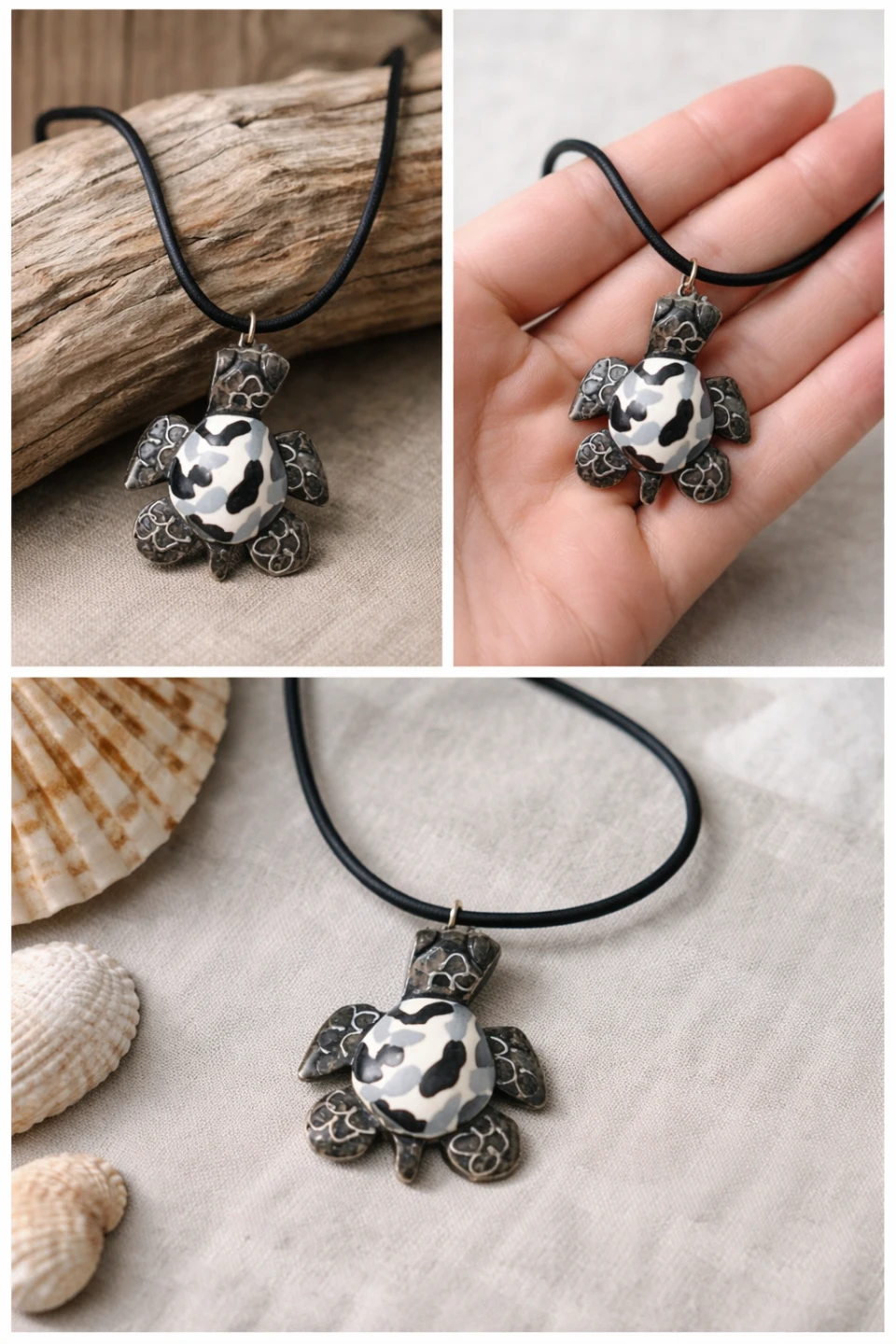 Handmade Turtle Pendant Necklace - photo 2