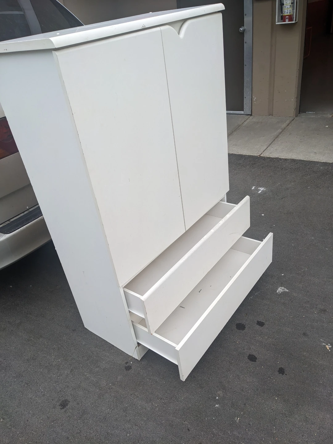 White Cabinet with Drawers - photo 2