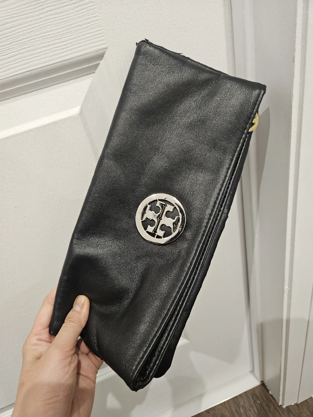 Tory Burch Black Leather Clutch
