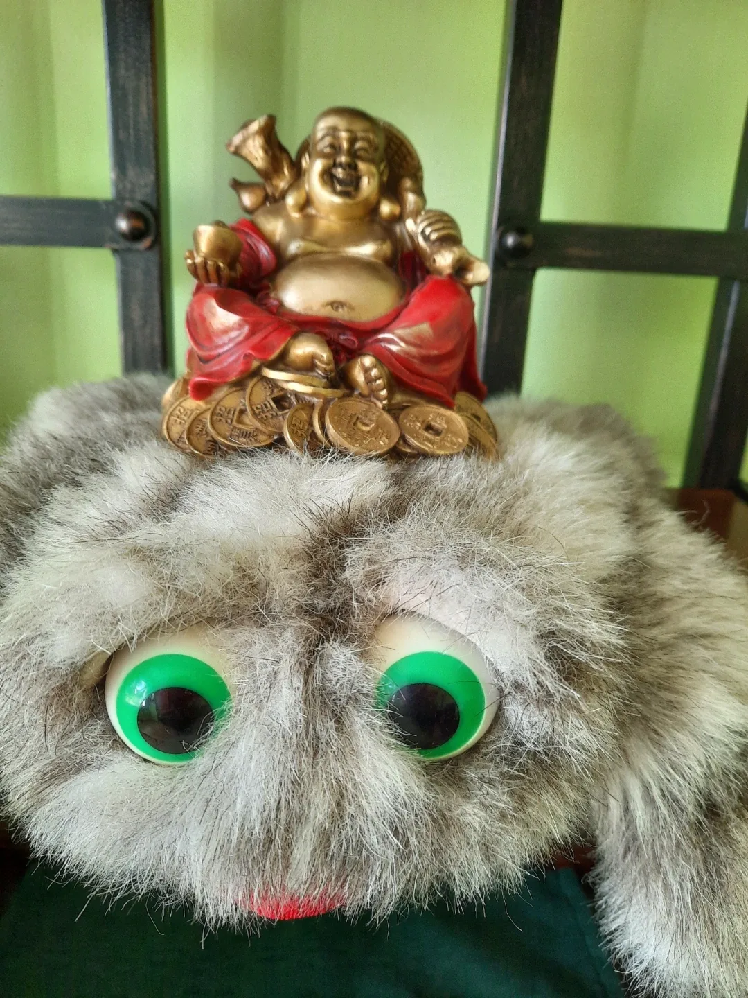 Laughing Buddha Statue on Coins, all for $15 - photo 2