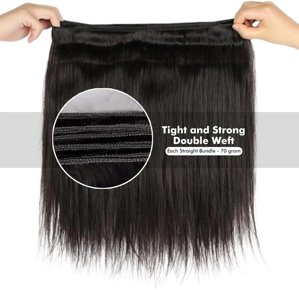 Straight Hair Bundles with 4x4 Lace Closure - photo 3