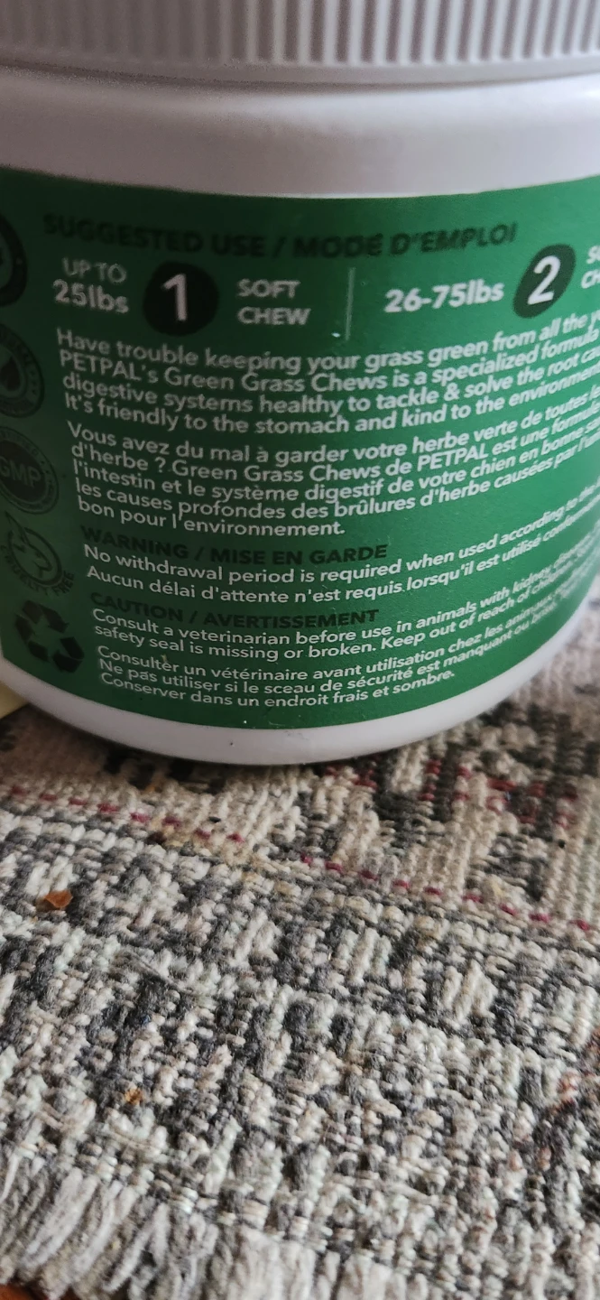 PetPal Grass Be Green Probiotic Chews for Dogs