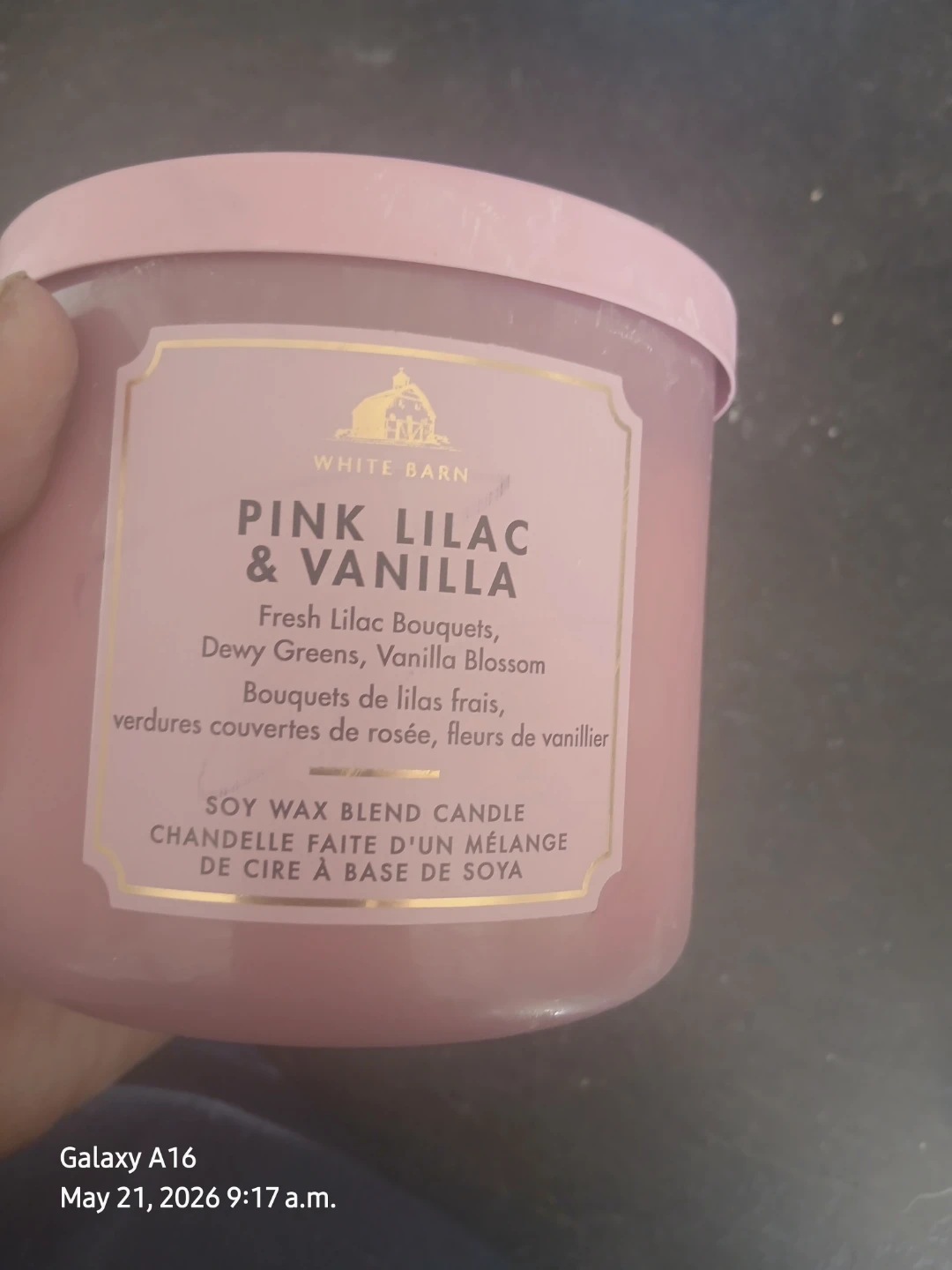 White Barn Pink Lilac & Vanilla Soy Wax Blend Candle