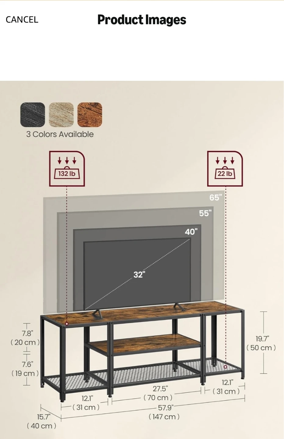 Industrial Style TV Stand - photo 2