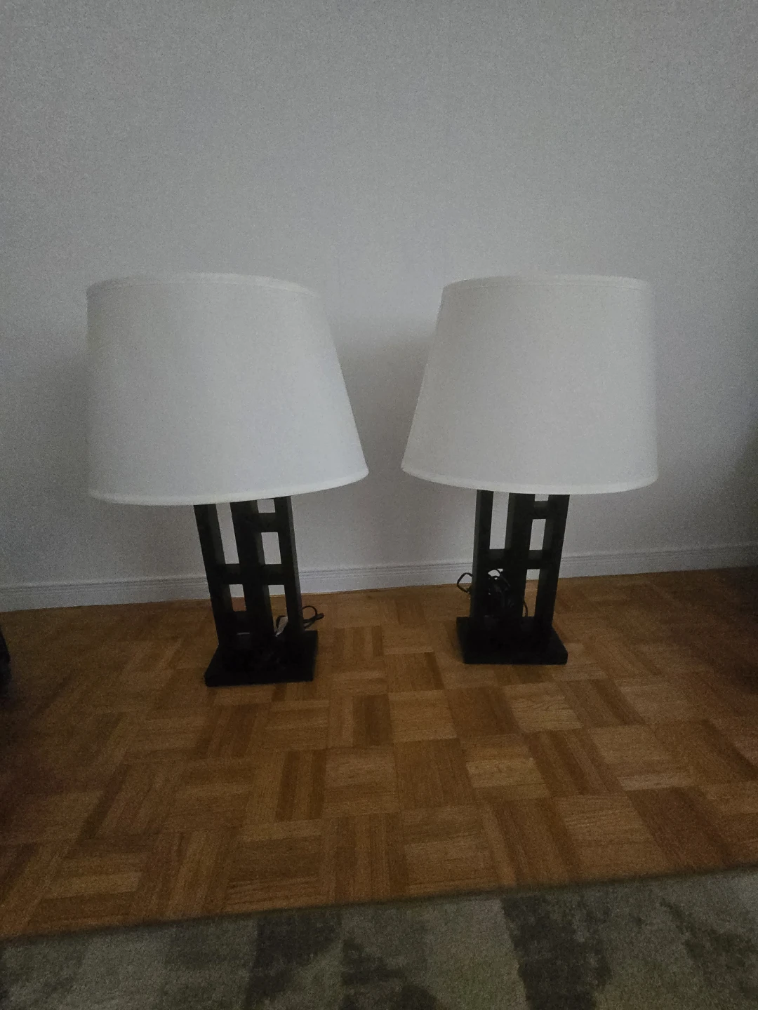 Pair ( Two) Black Modern Table Lamps.$45 For Two Lamps. - photo 2