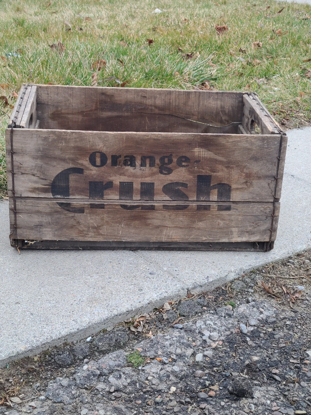 Vintage Orange Crush Wooden Crate