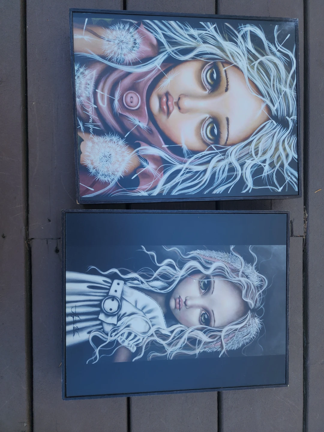 Set of 2 unframed Art Prints - "Whispers of Spring" and "Luna"