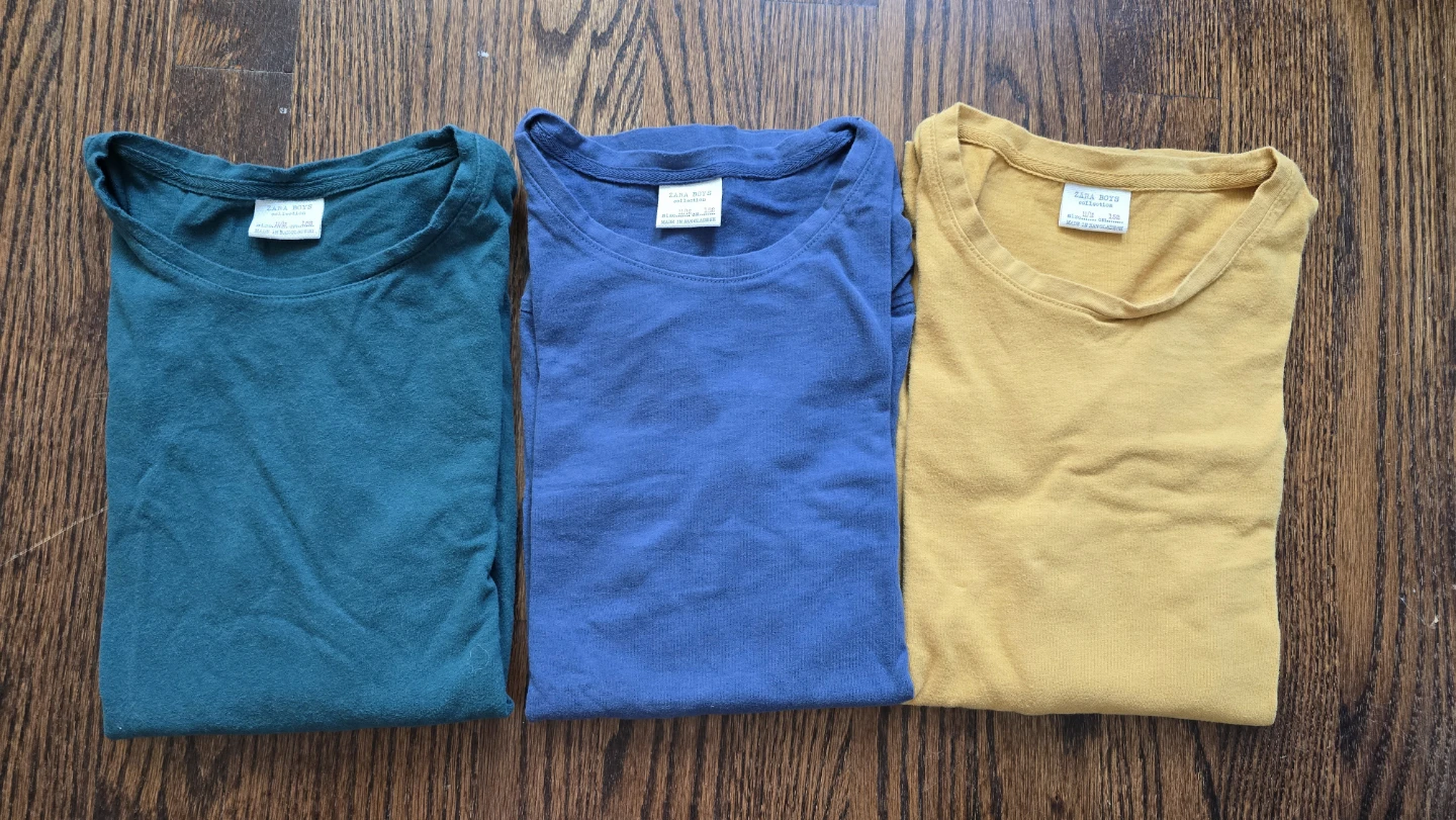 3 long sleeves Zara Boys T-Shirts - Size 11-12Y