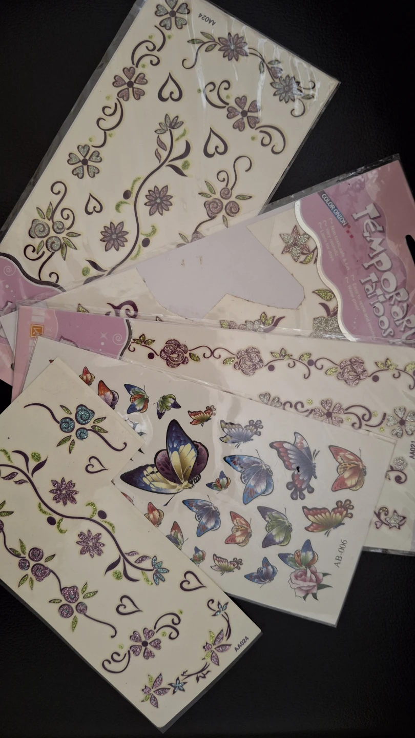 Temporary Tattoos - Butterfly & Floral Designs