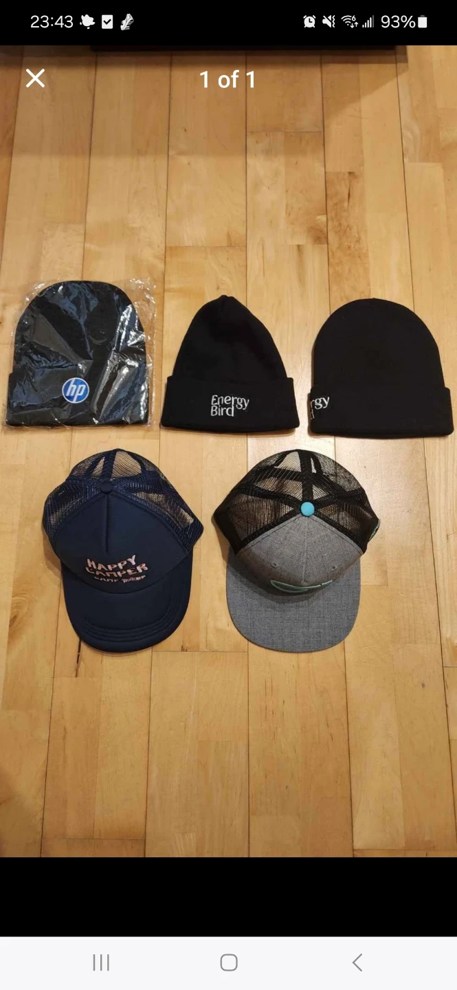 Navy, Dark Grey Baseball Hats, Caps/ Black Beanies, Toques (New)
