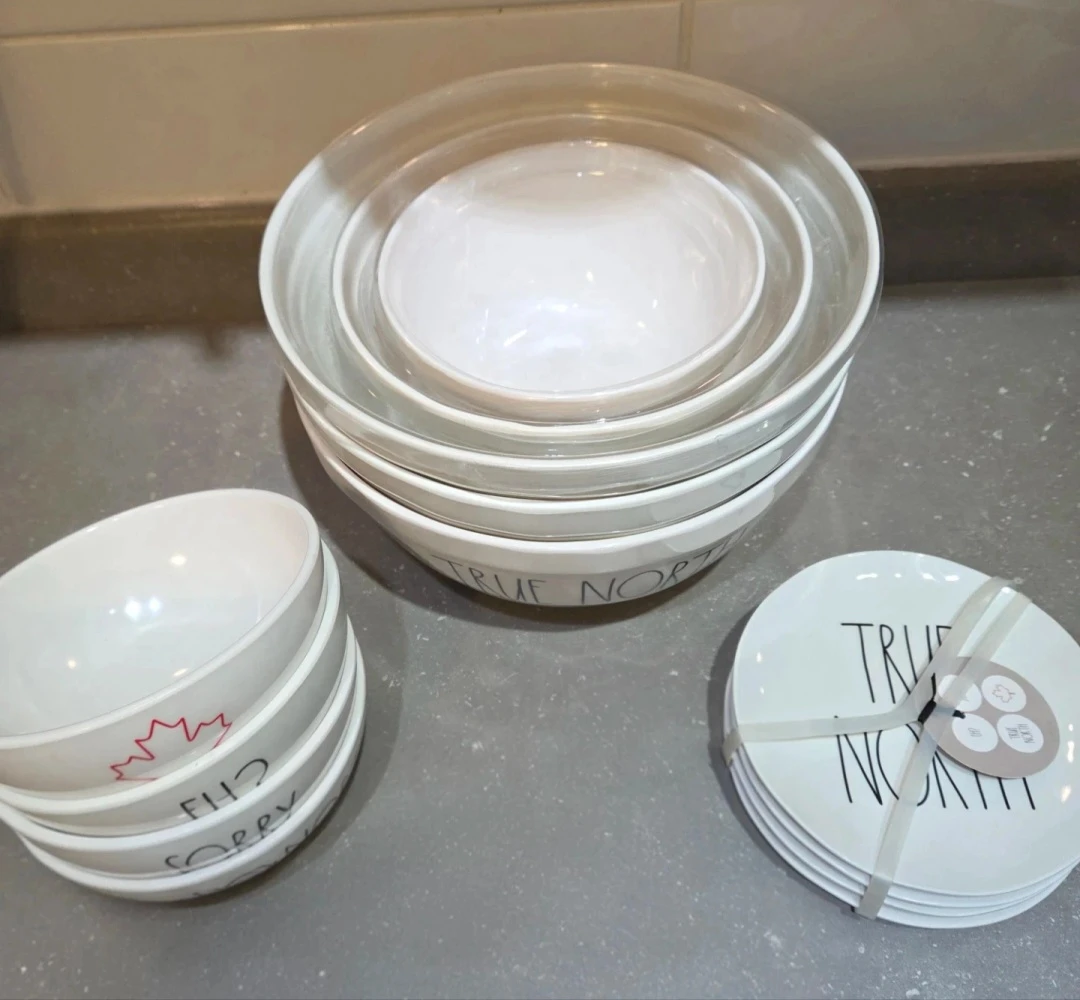 🇨🇦RARE Rae Dunn "True North"  Canadian Theme Dish Set - photo 2