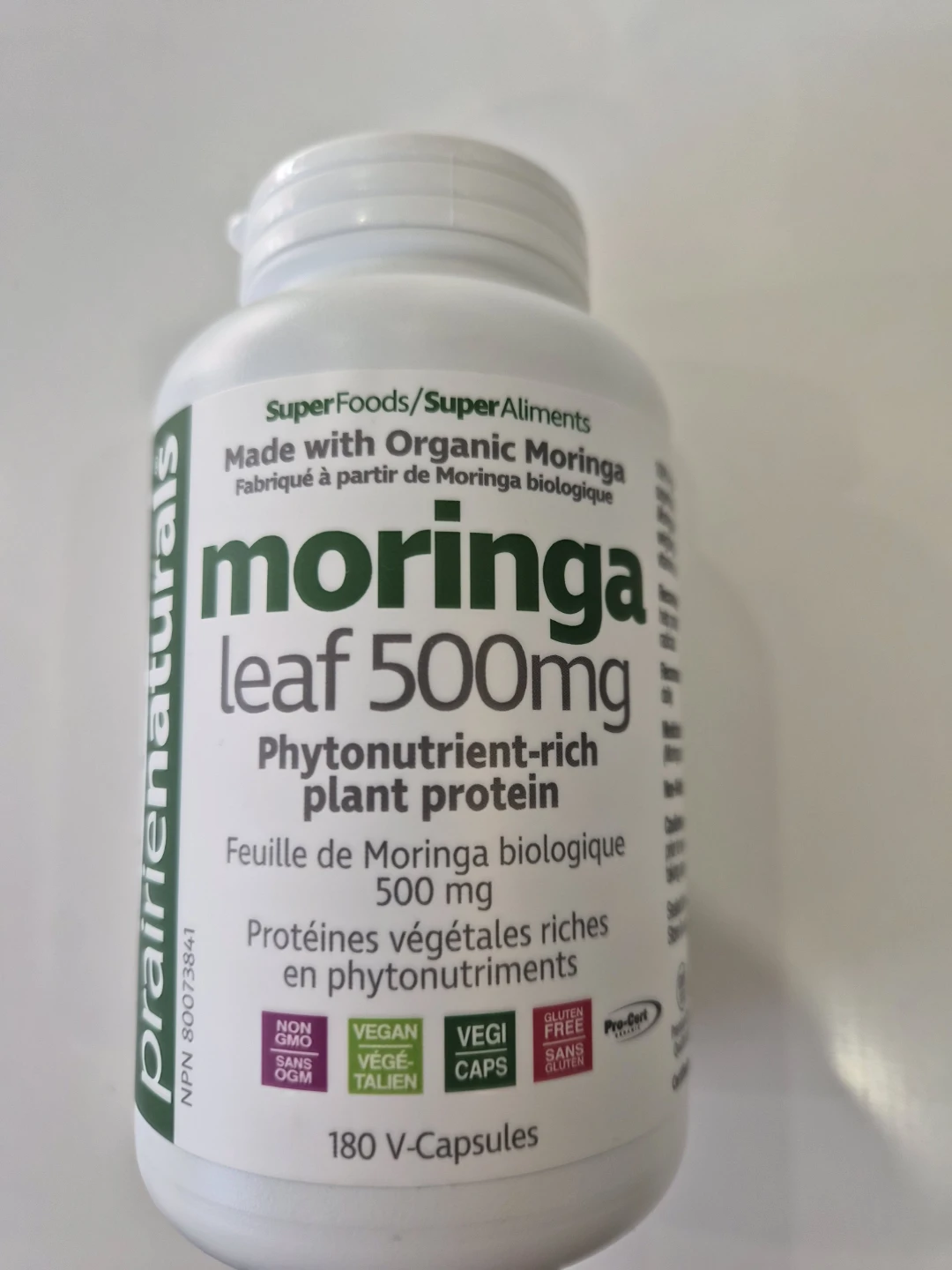 Moringa Leaf 500mg V-Capsules (180 Count)