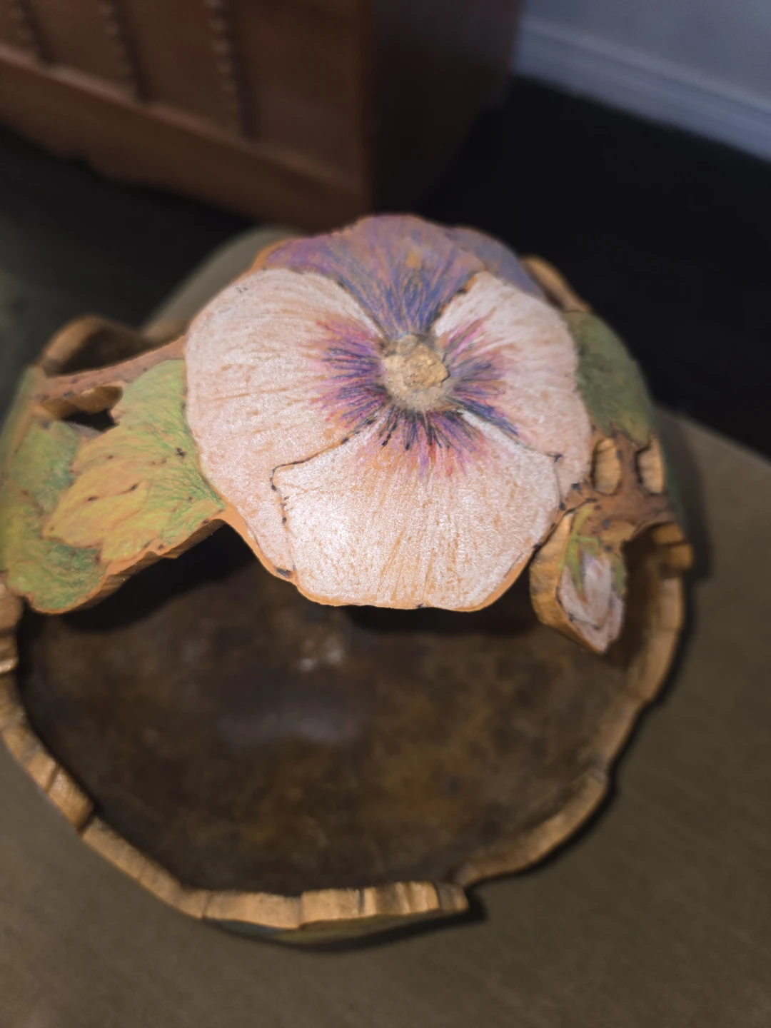 Hand-painted Gourd Basket - photo 5