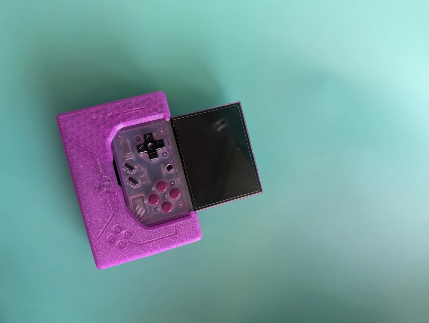 Miyoo mini plus  purple handheld retro games and case