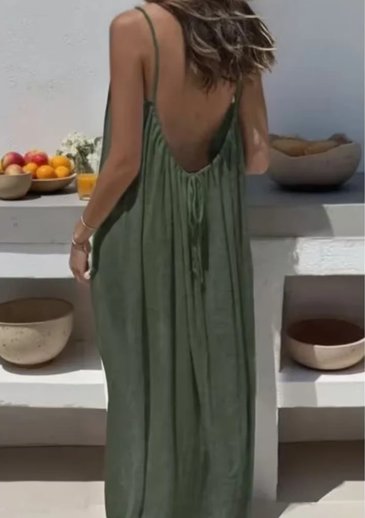 NEW Backless Cami Dress for Women - Army Green - size 2XL - photo 3