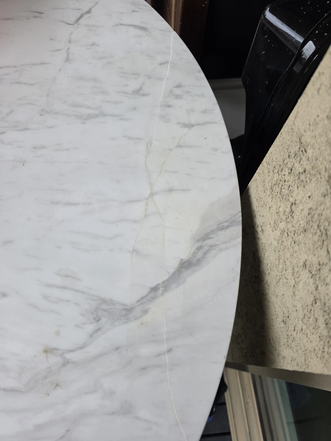 As is! Round Marble Top Table - photo 5