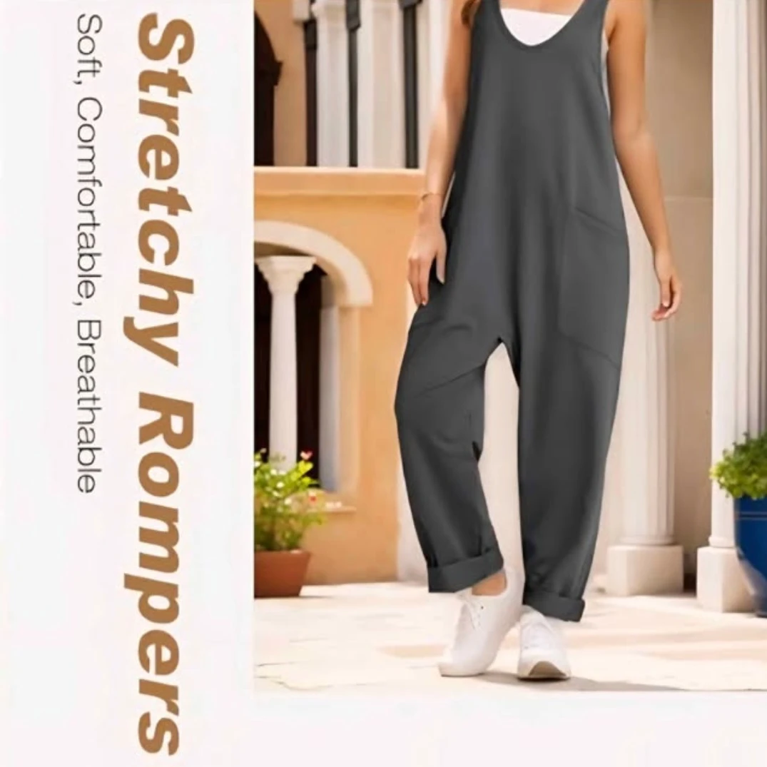 LIWEIKE Romper Jumpsuit with Pockets
