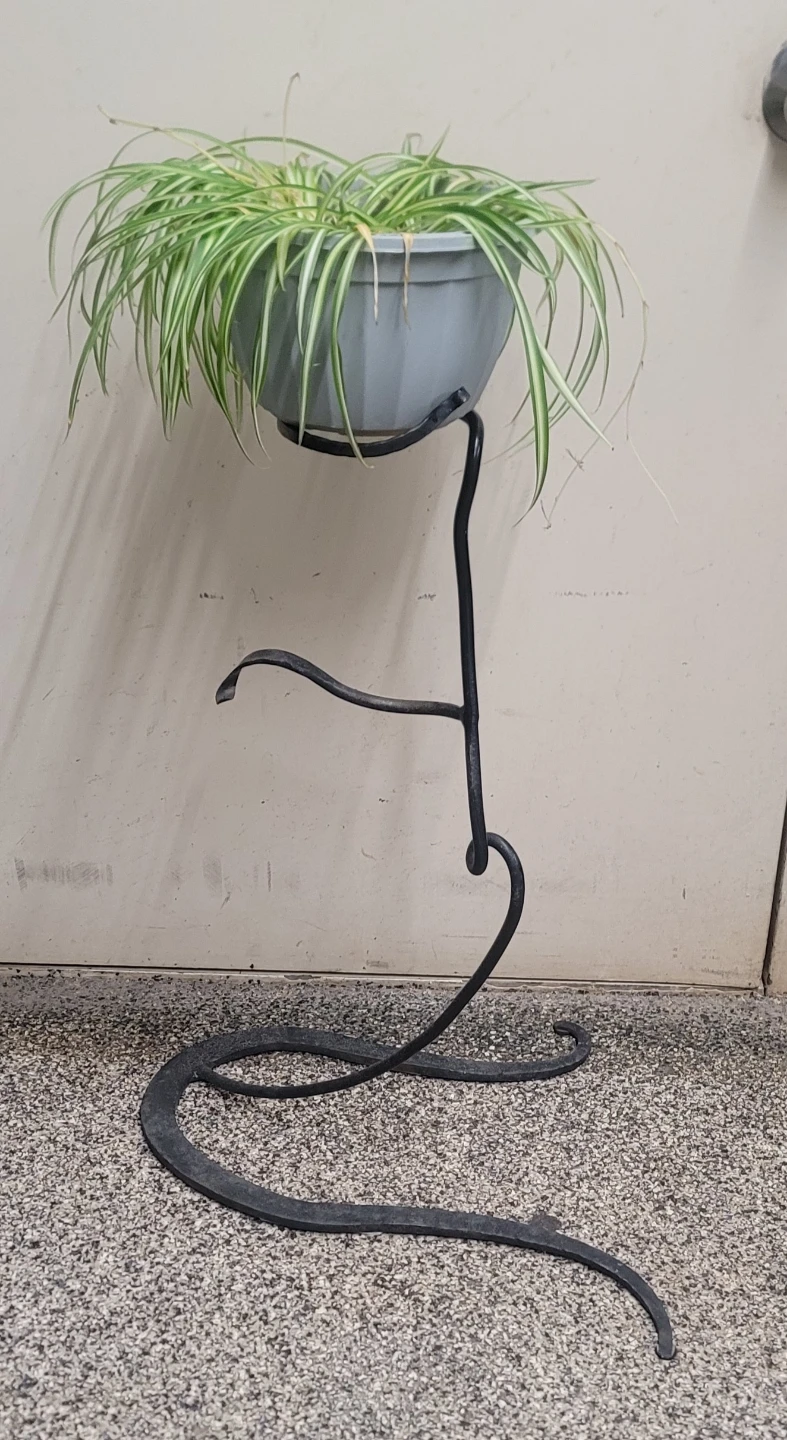 Ornate Black Metal Plant Stand - photo 2