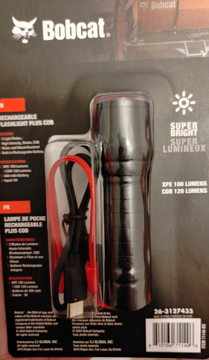 Bobcat rechargable flashlight+ Cob - photo 2