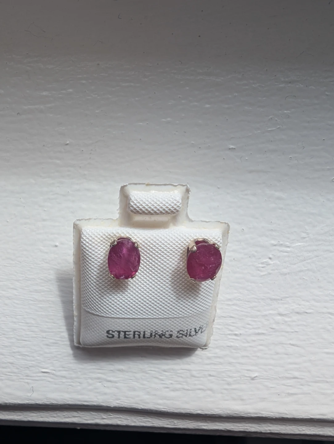 Brand New Silver Ruby Earrings For Sale - photo 5