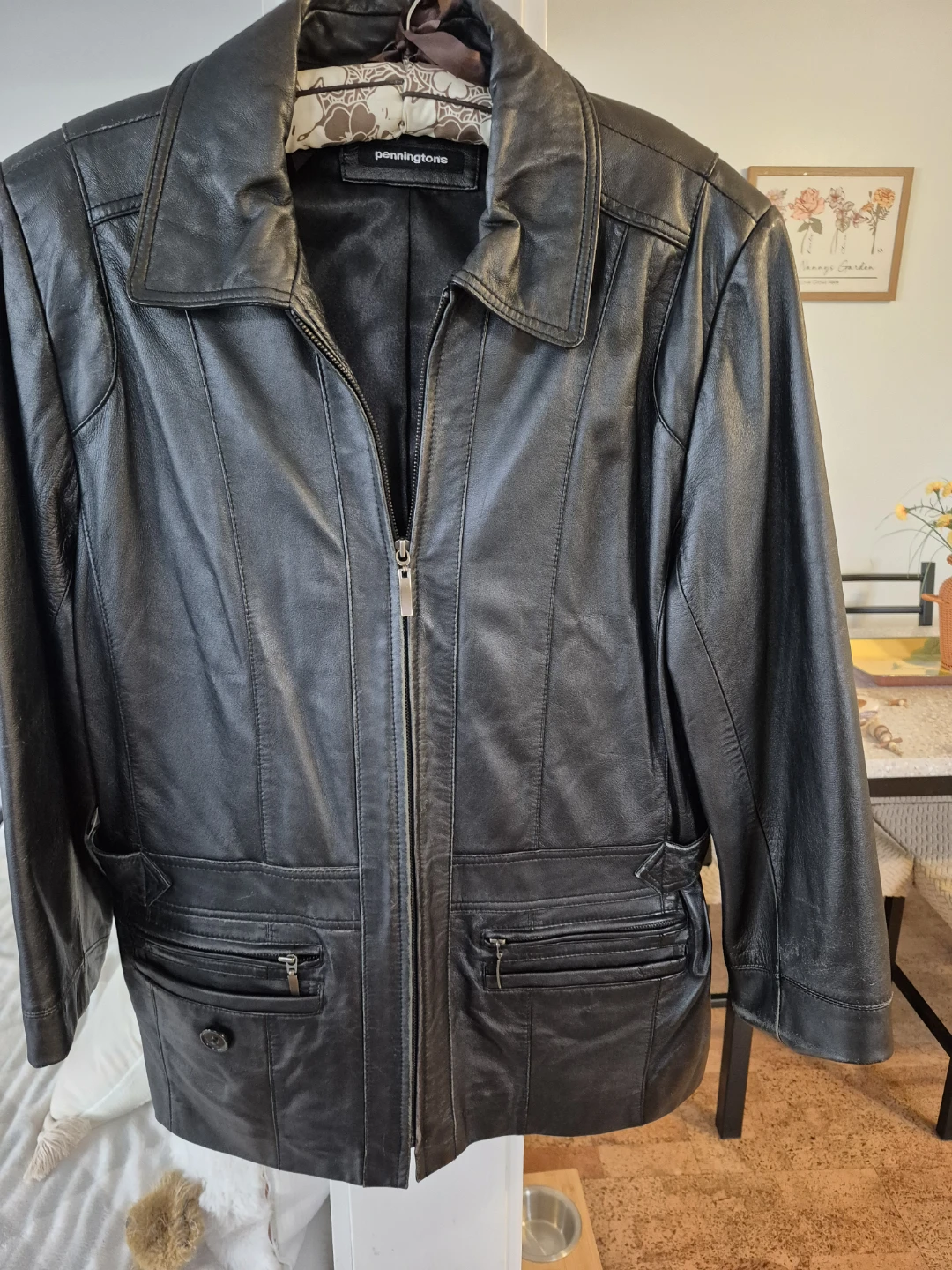 Penningtons Black Leather Jacket