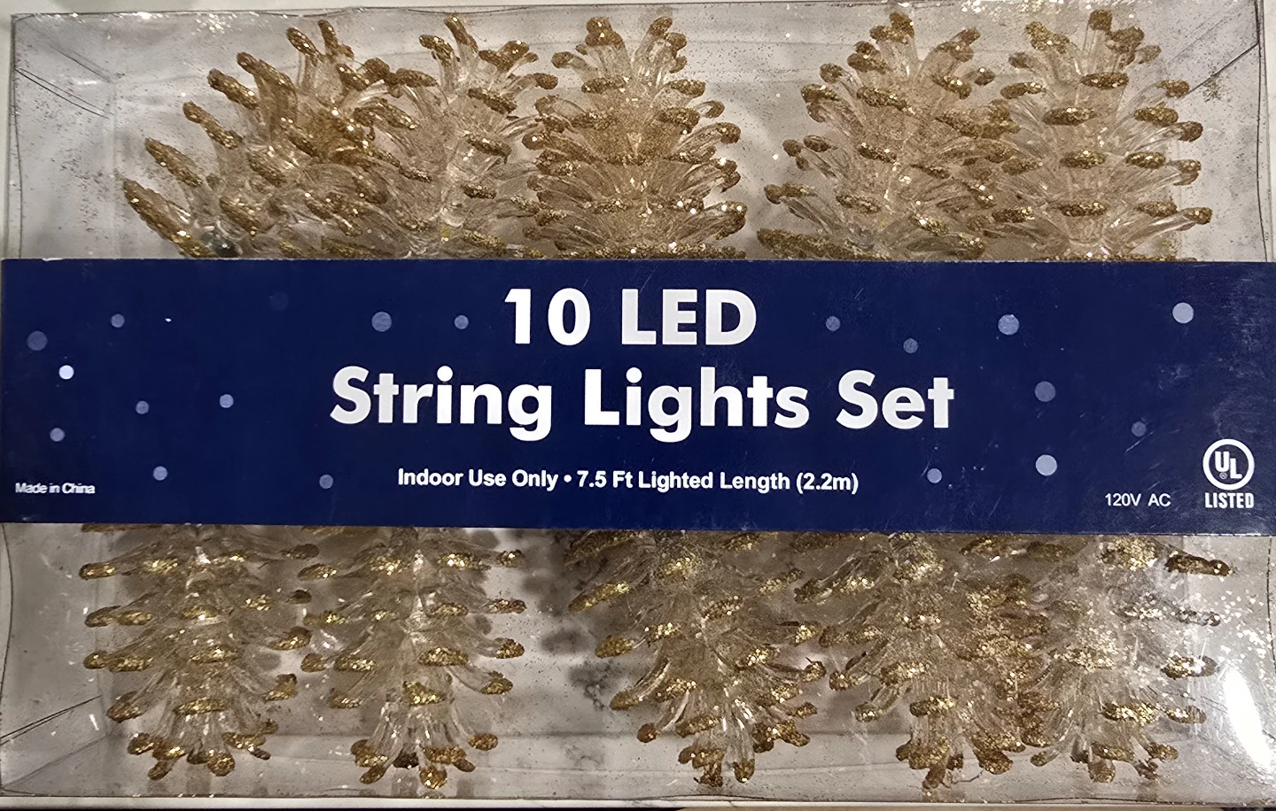 10 LED String Lights Set - 7.5 Ft Lighted Length
