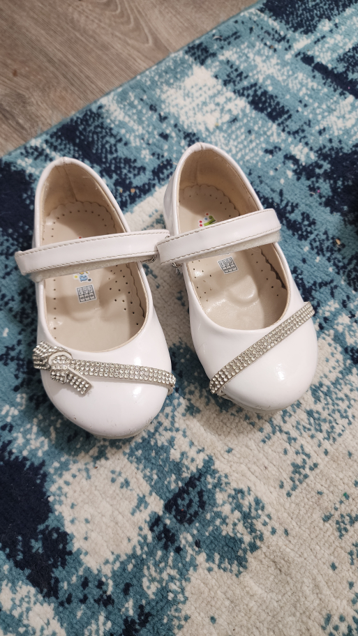 Kids White Fashion Sandals with Bows and Rhinestones - photo 3
