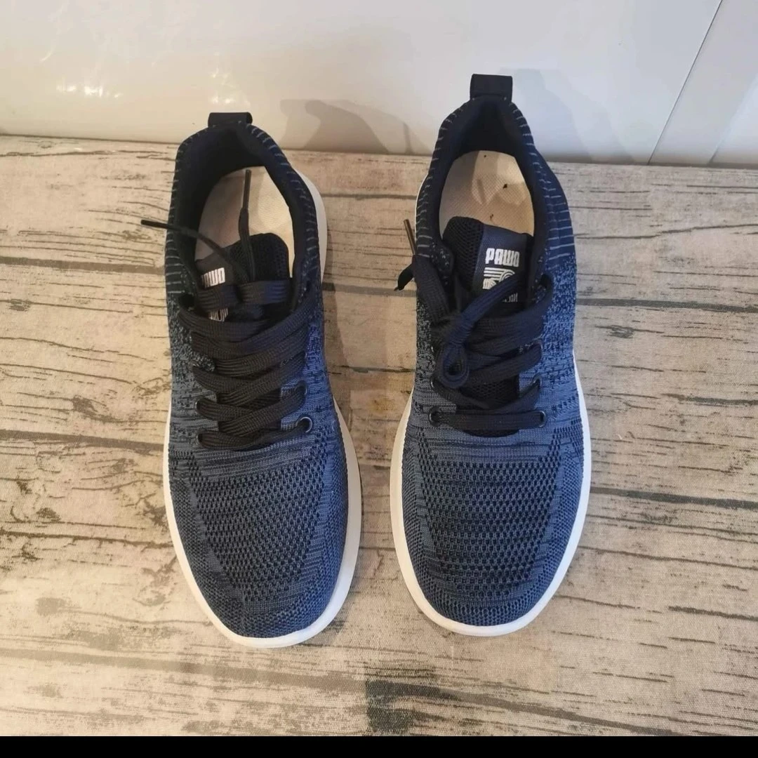 Blue Knit Running Shoes - photo 2