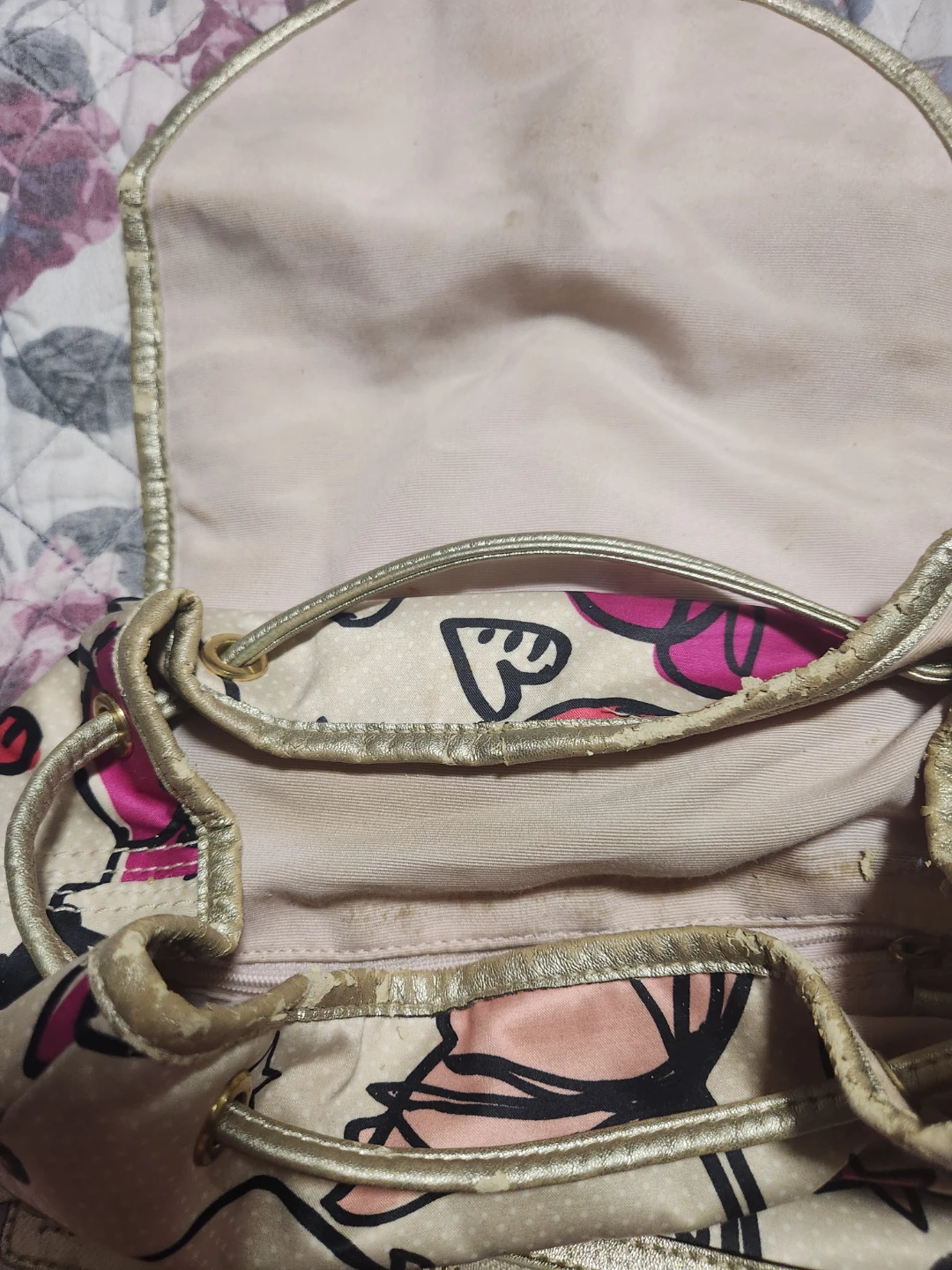 Coach Flower Print Backpack authentic price firm - photo 2