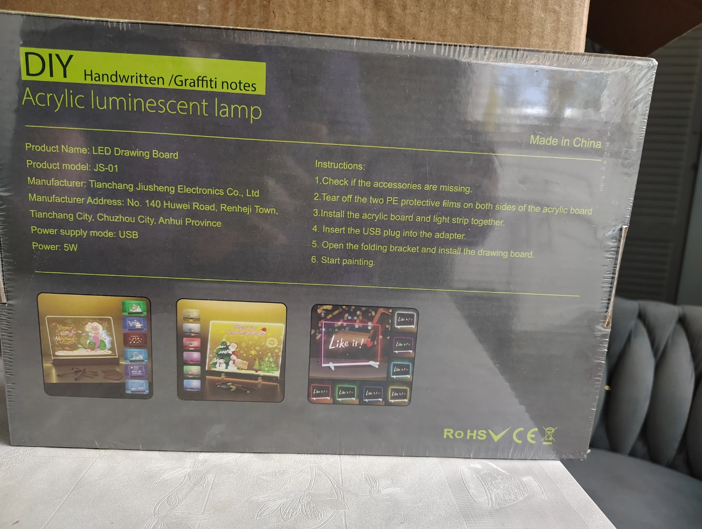 Acrylic Luminescent Lamp LED Drawing Board - photo 2