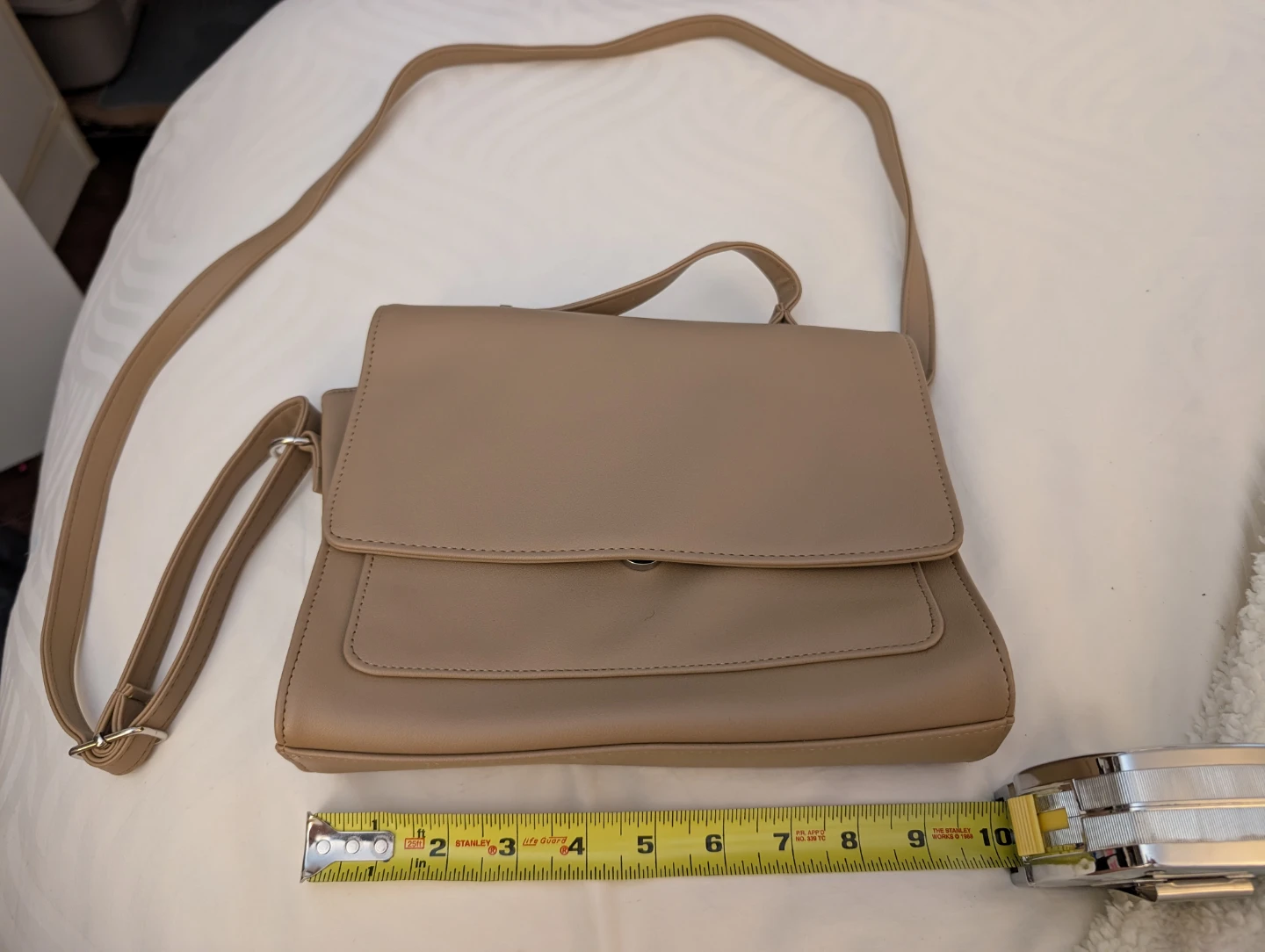 Tan Faux Leather Crossbody Purse - photo 2