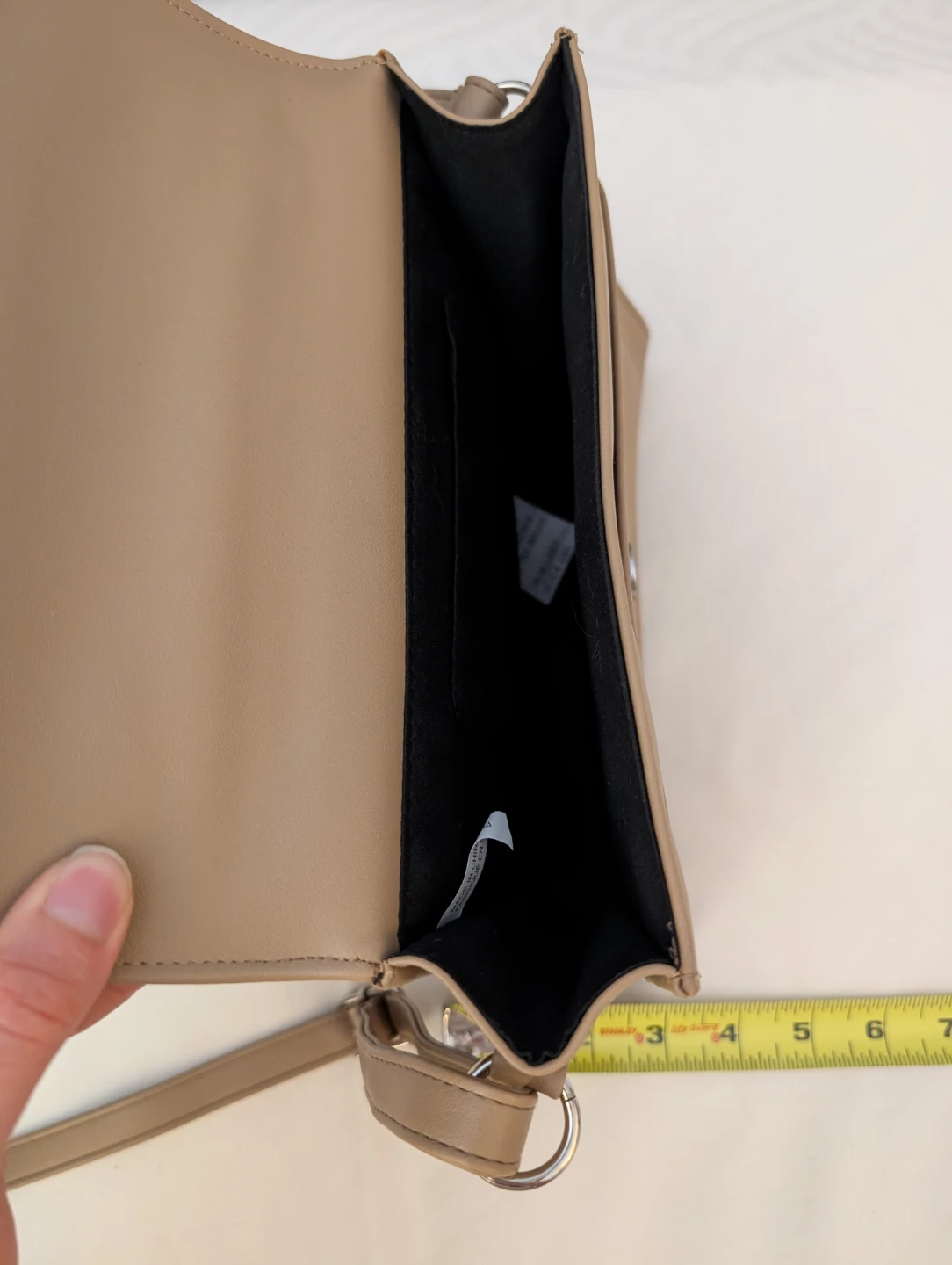 Tan Faux Leather Crossbody Purse - photo 4