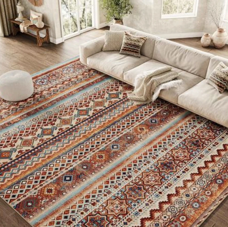 🧡NEW BOHO MACHINE WASHABLE  5 X 7 FEET LARGE AREA RUG