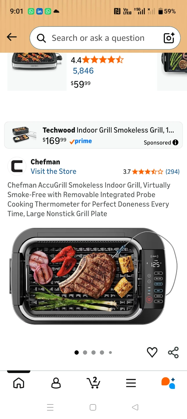 Chefman Smokeless Indoor Grill - photo 2