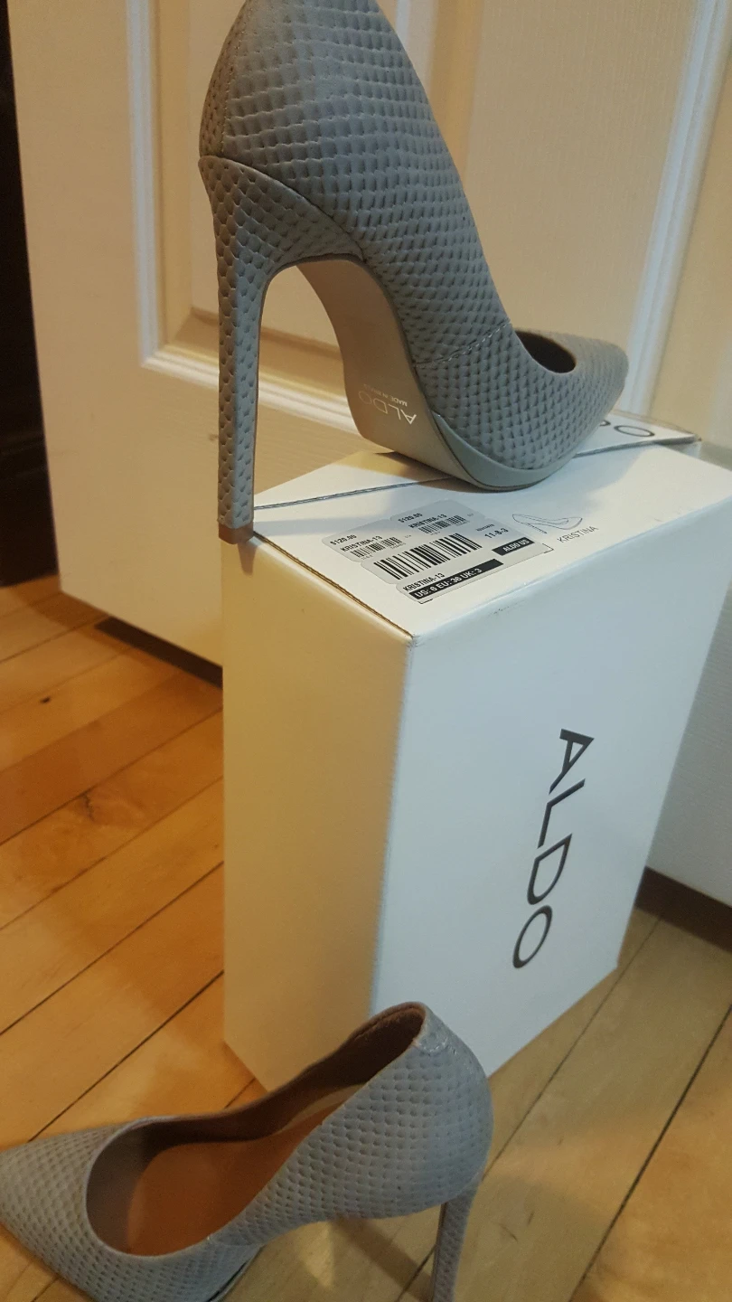 ALDO Kristina-13 Grey Suede Heels Women's Size 6 - photo 4