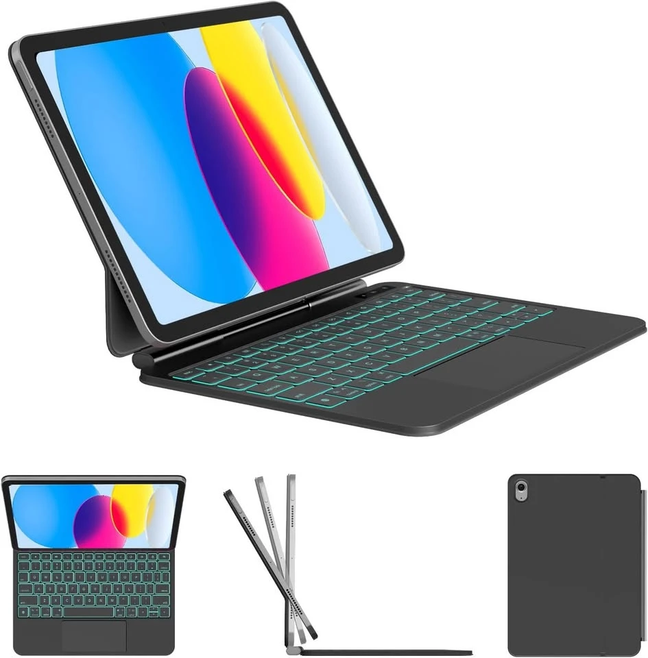 iPad Keyboard Case with Trackpad and Backlit Keys