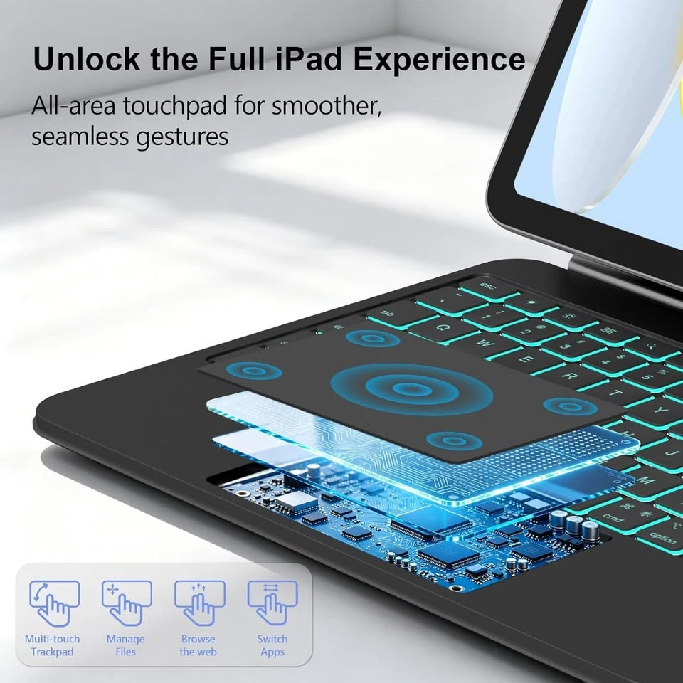 iPad Keyboard Case with Trackpad and Backlit Keys - photo 5