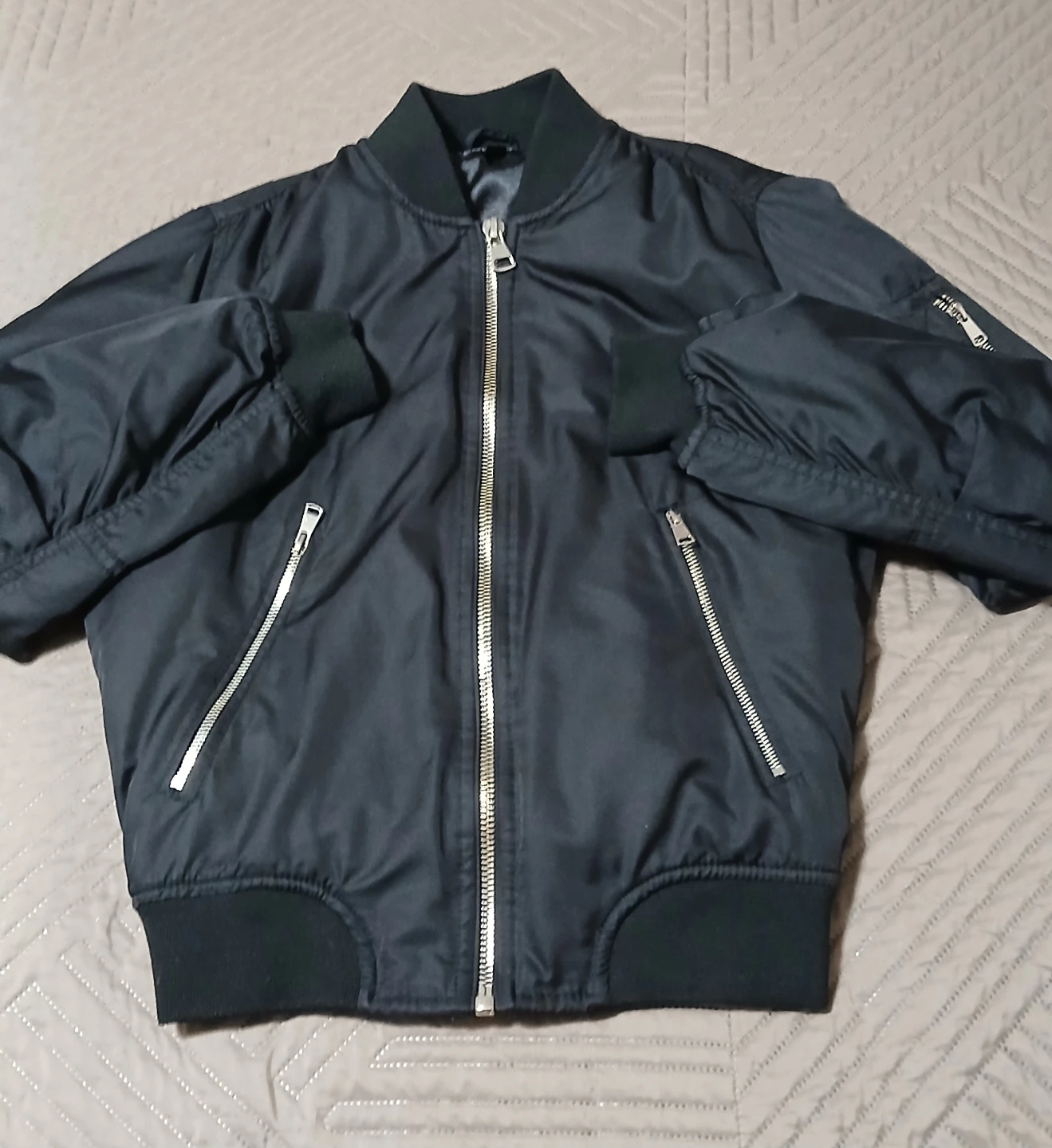 Women's Topshop Black Bomber Jacket