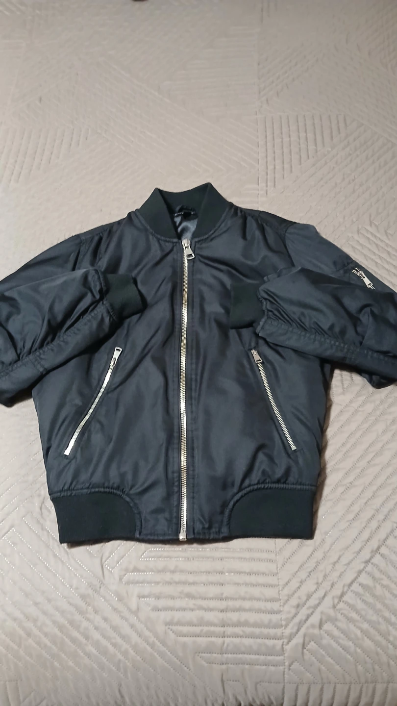 Women's Topshop Black Bomber Jacket - photo 5