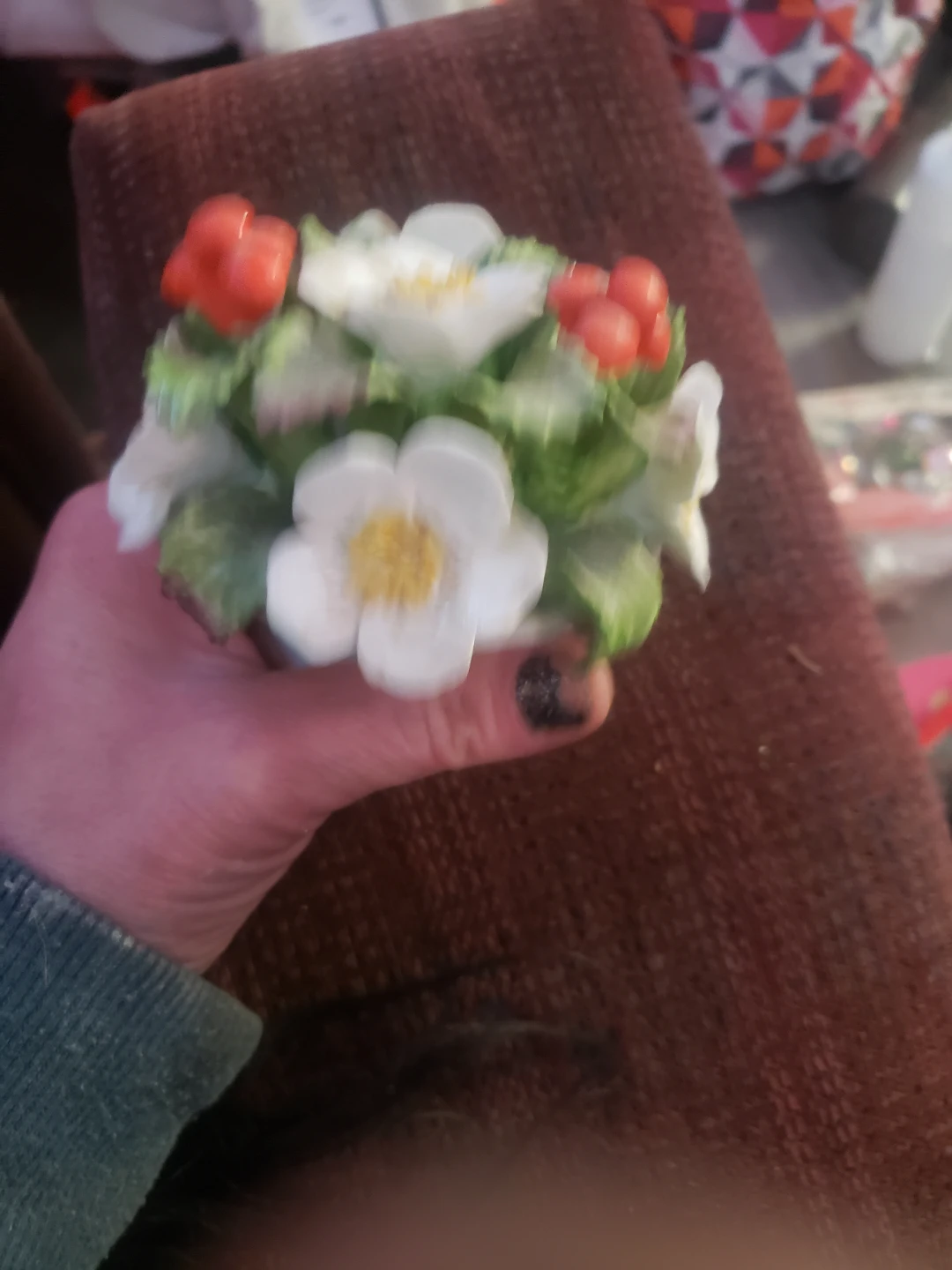 Ceramic Flowers and Berries Vase - photo 2