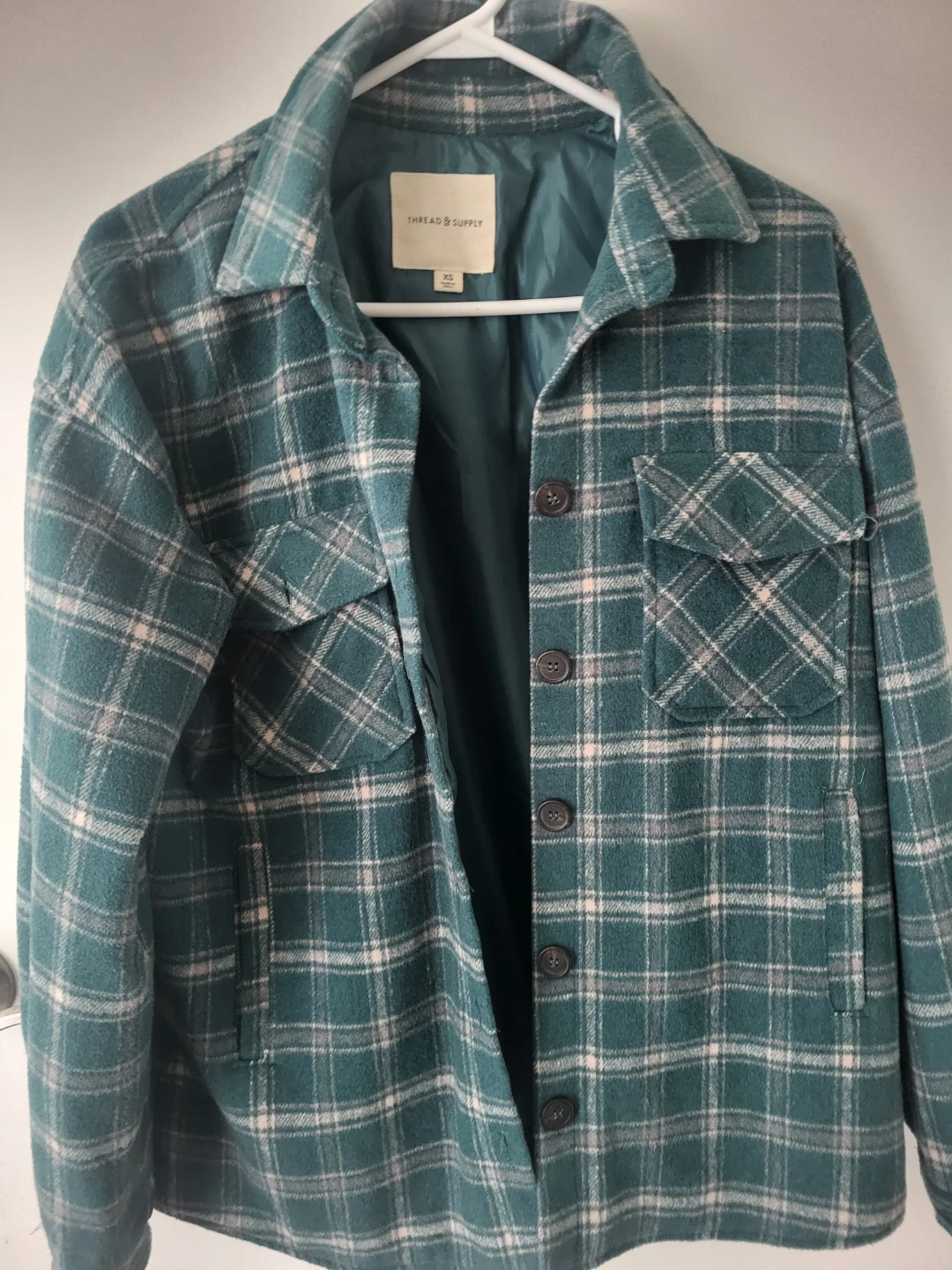 Thread & Supply Plaid Shacket - XS womens