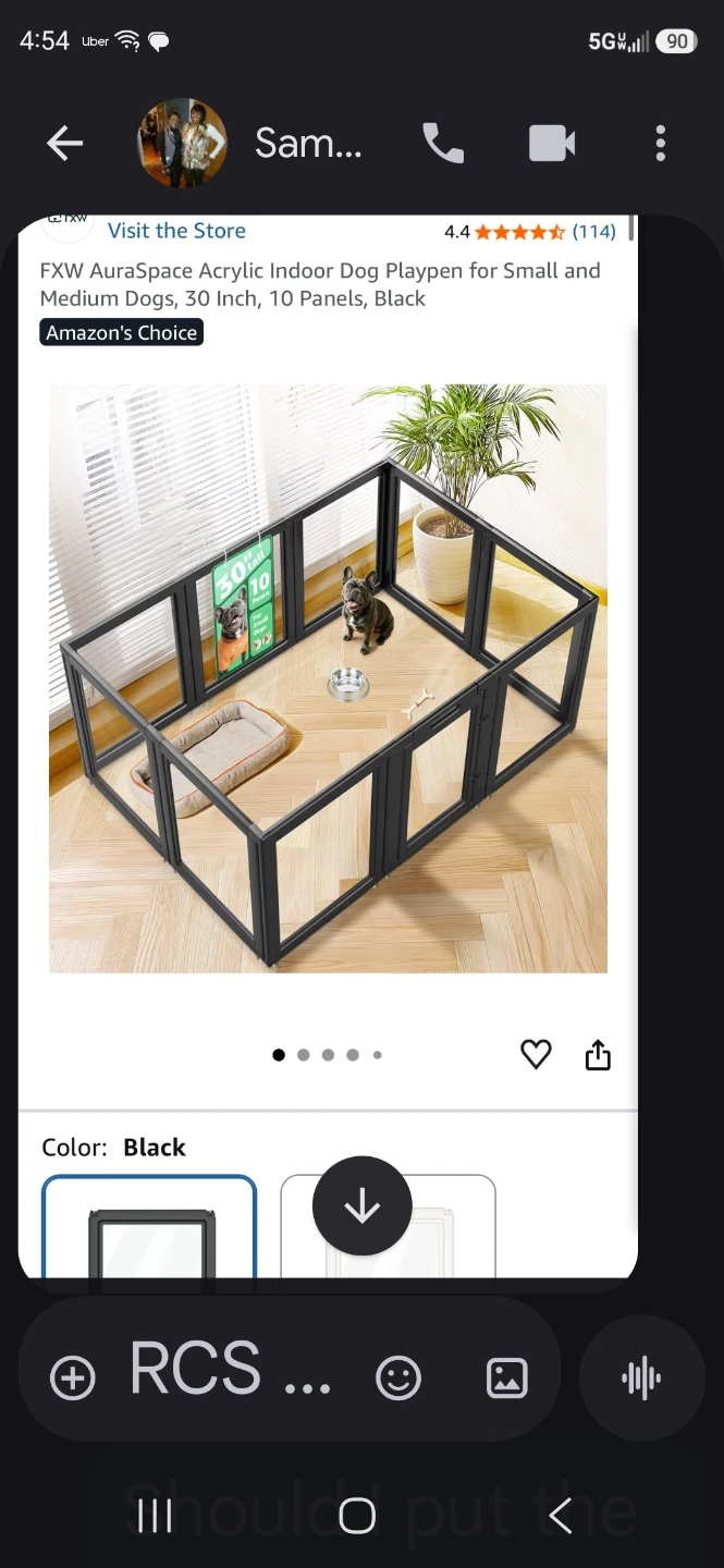 Black Pet Playpen with Clear Panels - photo 3