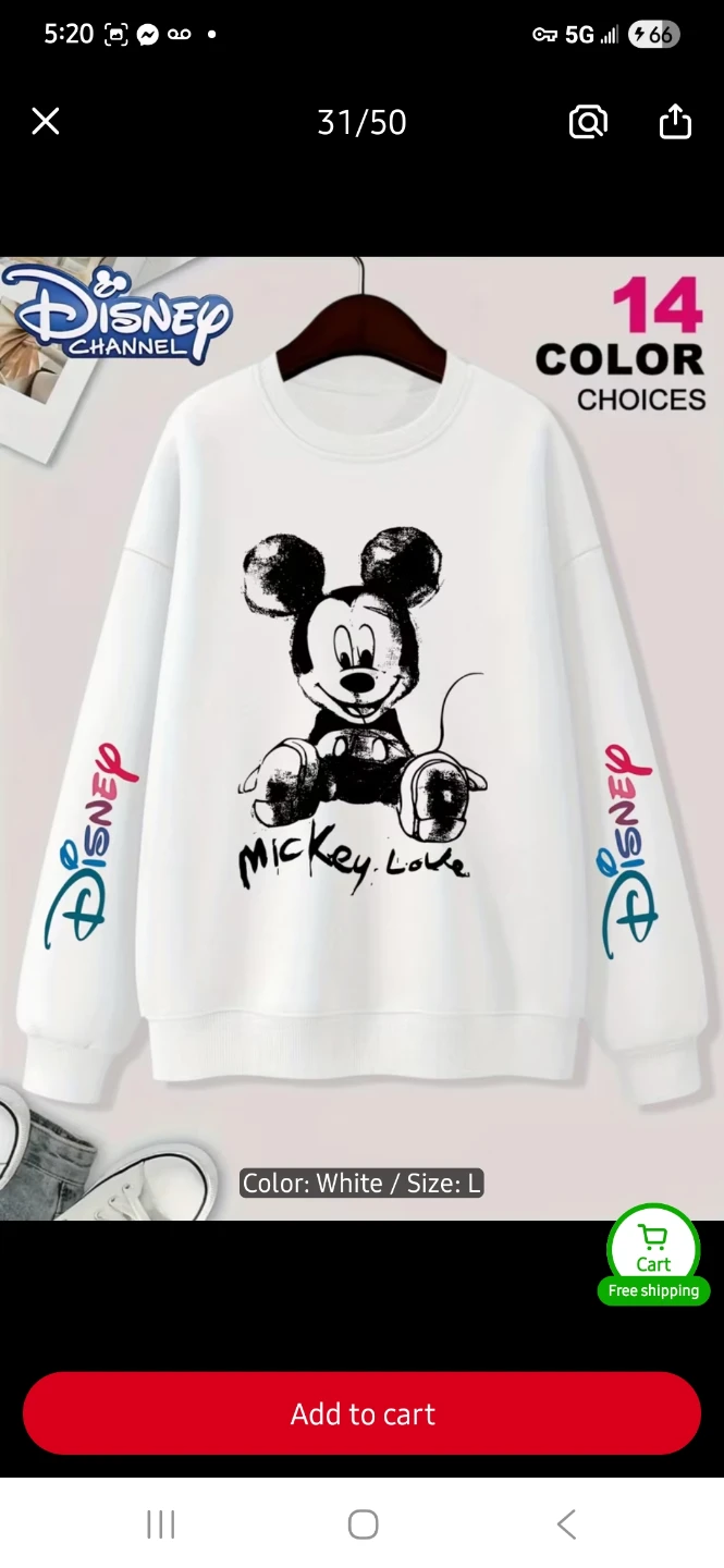NEW Disney Mickey Mouse Crewneck Sweatshirt 🐁 - photo 3