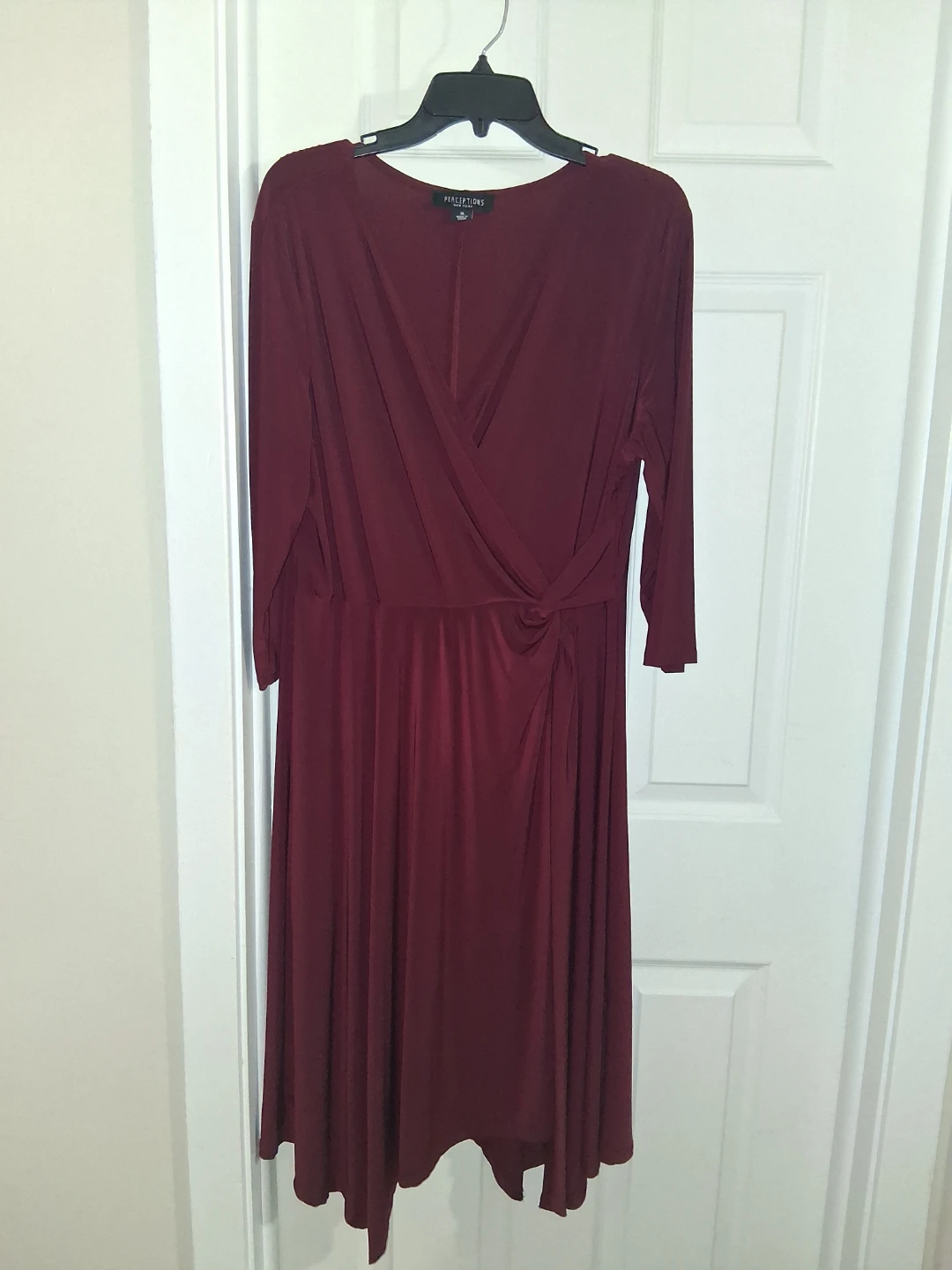 Perceptions Burgundy Wrap Dress