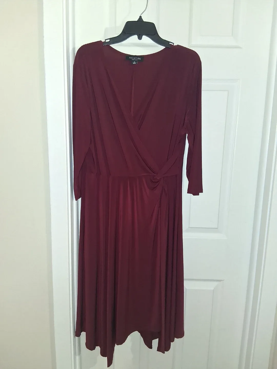 Perceptions Burgundy Wrap Dress